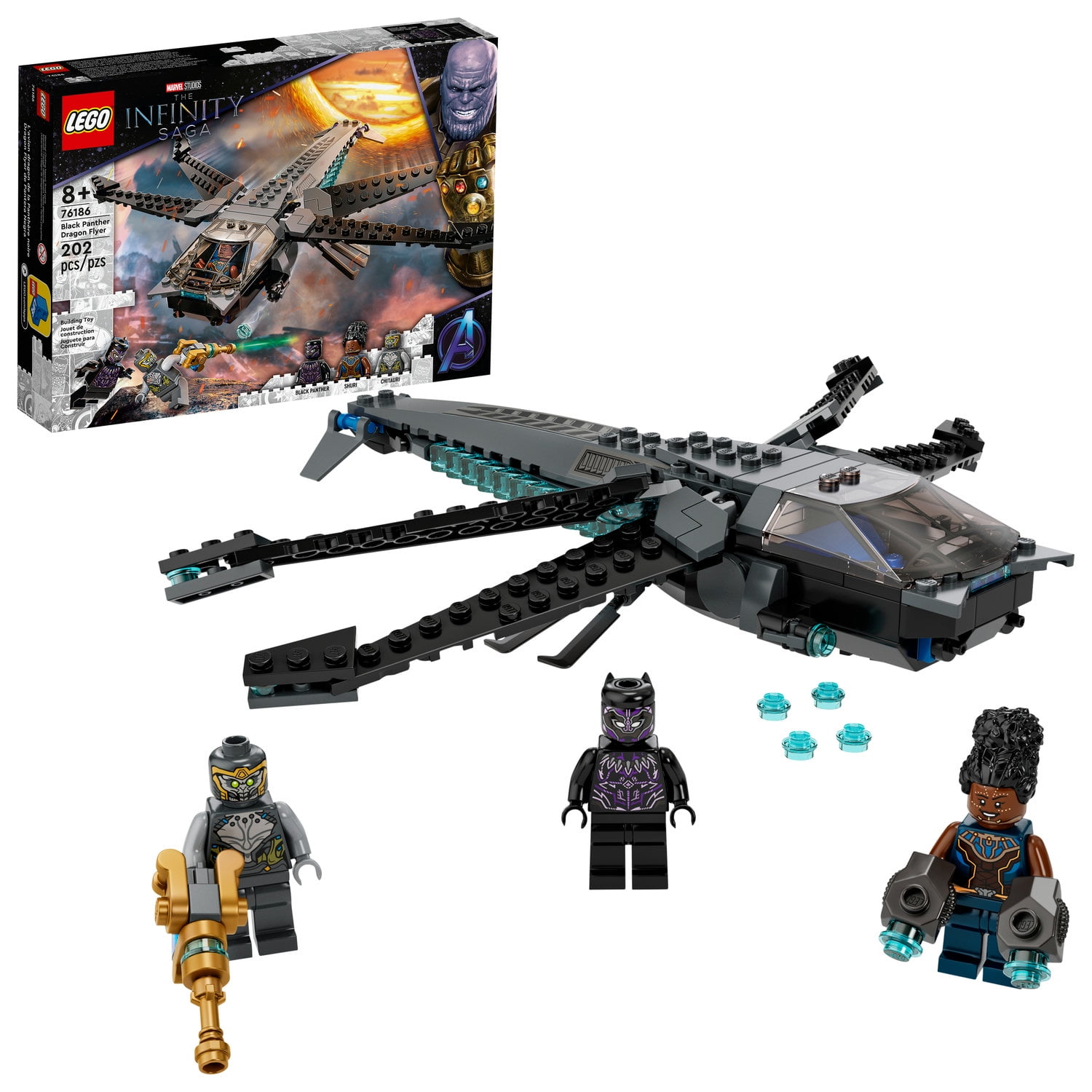 LEGO Marvel Black Dragon 76186 Building Toy (202 Pieces) - Walmart.com