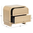 thumbnail image 3 of Safvaieh Couture Dinah Scandinavian Wood Nightstand, Natural, 3 of 14