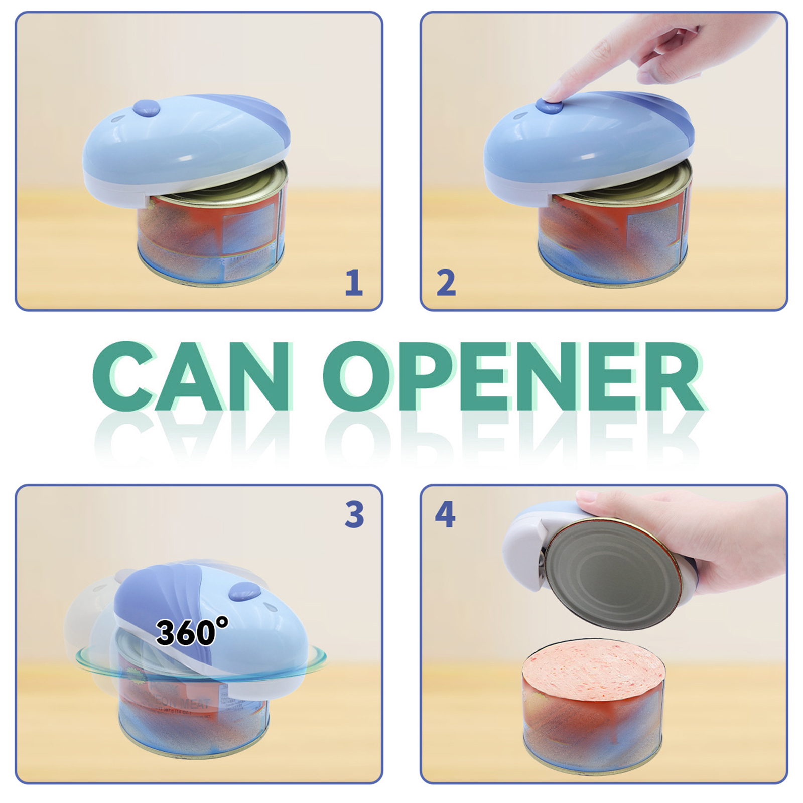 Powered Jar Opener For Multiple Lid Size Plastic Construction Can Opener Ideal For Travel And Daily Use