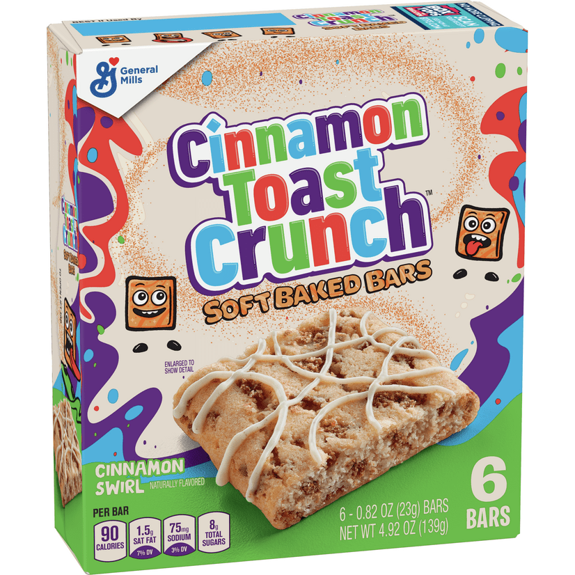 Cinnamon Toast Crunch Soft Baked Cinnamon Swirl Treat Bars, 6 Bars