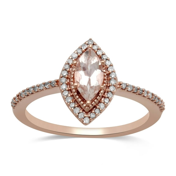 10K Pink gold morganite Ring