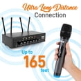 thumbnail image 3 of Sistema de micrófono inalámbrico Pyle UHF PA con 4 micrófonos de mano, 3 of 7