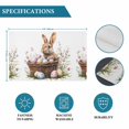 thumbnail image 5 of Easter Bunny Egg Basket on White Placemats Set of 6,Wipeable Washable Table Mats for Dining Tables, Spring Pastoral Plant Place Mats for Kitchen Event Party Tabletop Decor, 5 of 9
