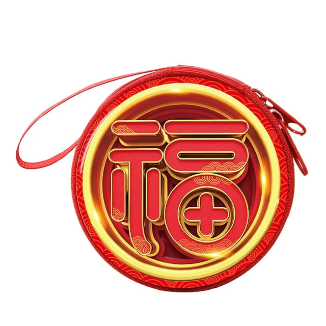 Flmtop Wallet Zipper DIY Traditional Lucky Cute Coin Purse for Kids