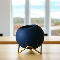 ROSENICE Succulent Flowerpot Flower Pot Blue Round Home Decoration 1Set