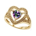 thumbnail image 2 of Tommaso Design� Heart Shape 6mm Mystic Rainbow Topaz Ring, 2 of 9