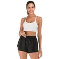 thumbnail image 6 of Women's Running Shorts Double Layer Fitness Workout Athletic Shorts, Black, Small, 6 of 7