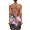thumbnail image 2 of Women Dresses Plus Printed Sexy Sleeveless Leisure Dresses Printed Loose Round neck Fashion Dresses Purple Trendy Skirt Size XL, 2 of 8
