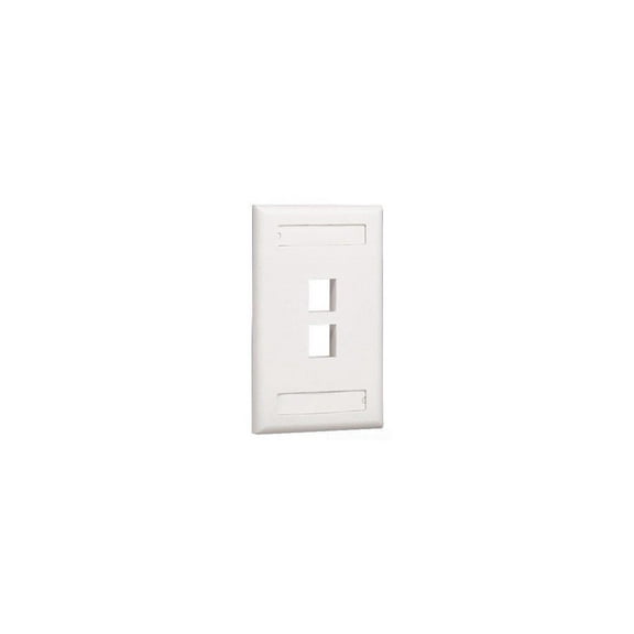 Panduit NK2FIWY Nk 2pt Gang Flush Mount Faceplate Lbl