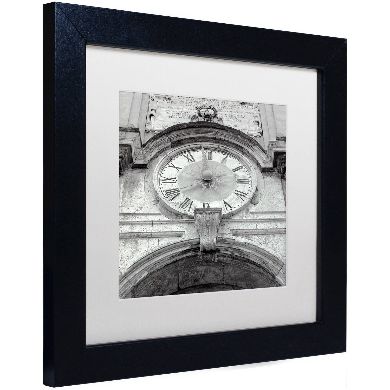 Trademark Fine Art "Il Grande Ororlogio I" Canvas Art by Alan Blaustein, White Matte, Black Frame