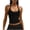 Black, variant on Women's Casual Backless Tank Top Halter Neck Sleeveless Crew Neck Solid Color Pullover Vacation Party Fashion Blouse, Gray L