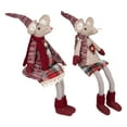 thumbnail image 3 of Northlight Boy and Girl Sitting Plush Christmas Mice Figures - 16" - Set of 2, 3 of 5