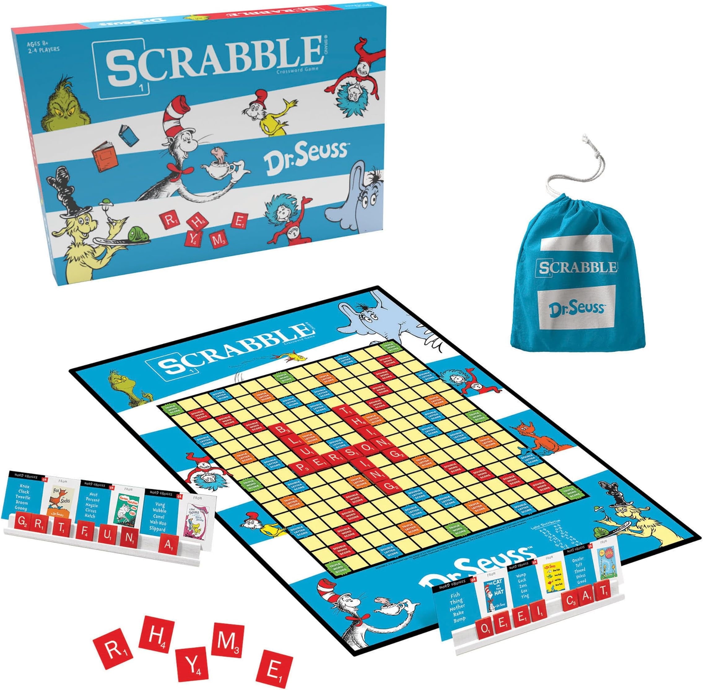 SCRABBLE: Dr. Seuss Board Game | Official Scrabble Game with a Rhyming Twist