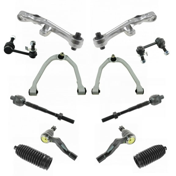 TRQ 12pc Steering Suspension Kit Control Arms Ball Joints Tie Rods End Links PSA60183 Fits select: 2003-2004 INFINITI G35