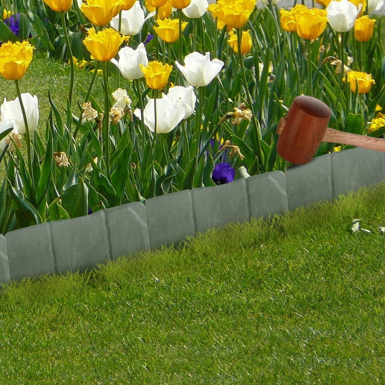 No Edge Edging Lawn Edging No-Dig Landscape Edging Decorative Edging Stone-Look Garden ...