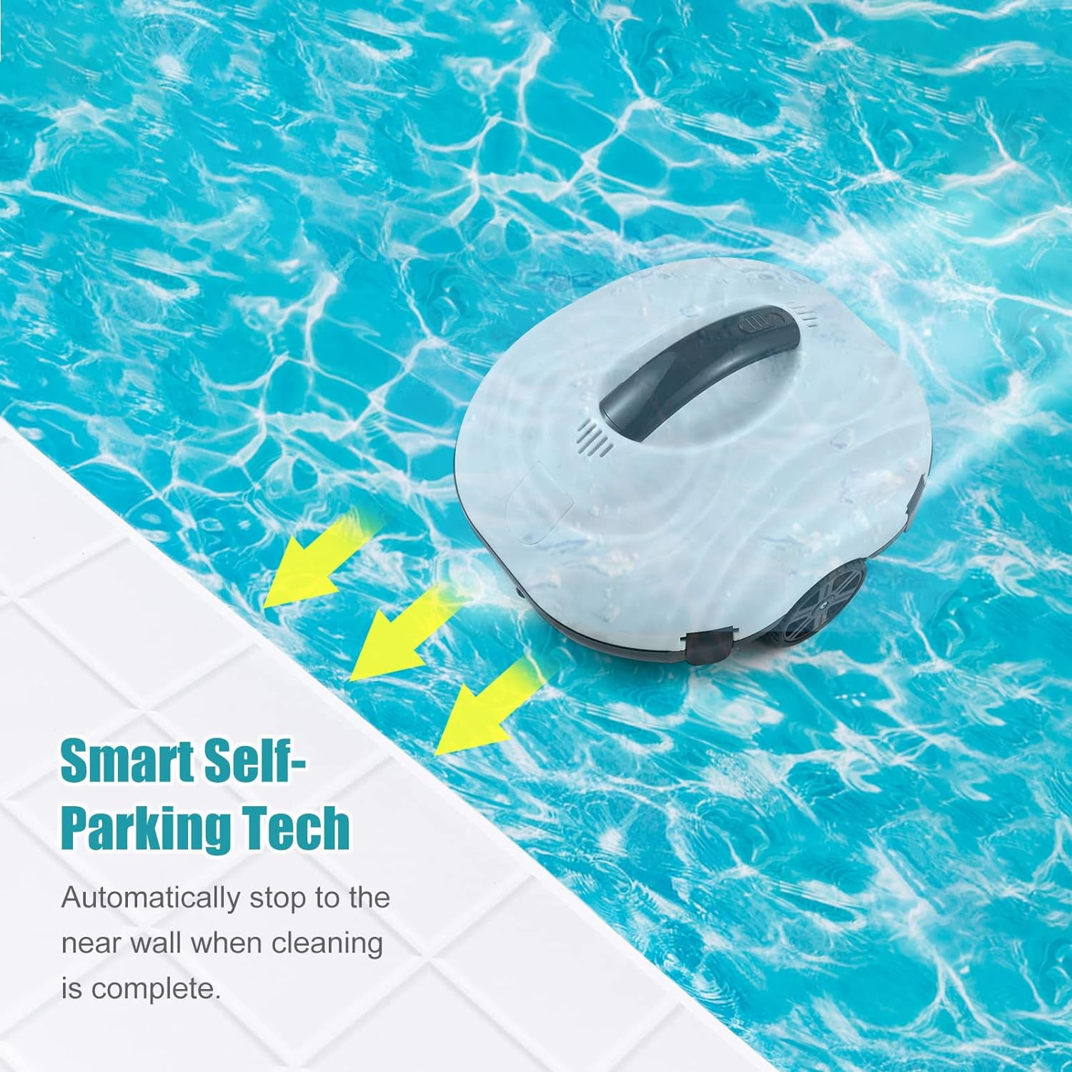 Blossom Robotic Pool Cleaner Cordless 130 Mins Runtime For In-Ground Pools up to 850 Sq Ft