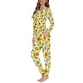 thumbnail image 2 of FOR U DESIGNS Vintage Sunflower Long Sleeve Pajama Set for Women with Pockets 2 Pack Size S Nightwear Pants for Women Ladies Sleepwear Night Loungewear, 2 of 6