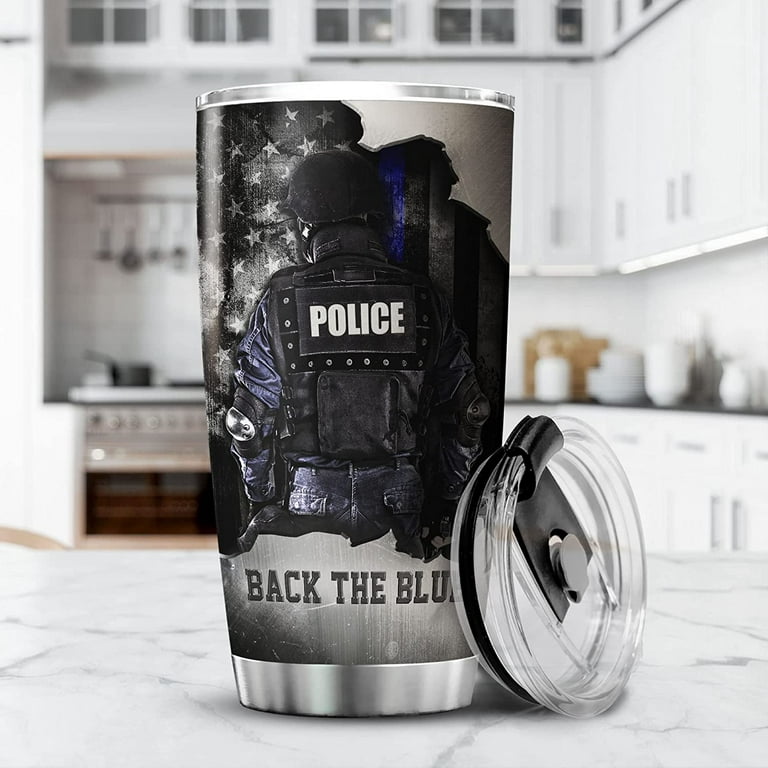 Police Officer Gift Ideas Stainless Steel Tumbler With Lid 20 Oz
