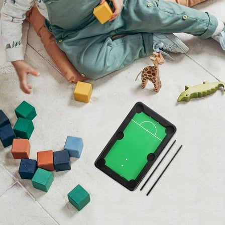 LABSERRON Mini Pool Table Set Plastic Rectangular Design for Kids Entertainment 8.7x5.5x0.8in 1Set