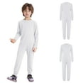 thumbnail image 6 of Alvivi Kids Special Needs Adaptive Clothing Long Sleeve Zipper One Piece Cotton Overall Jumpsuit White 10, 6 of 7