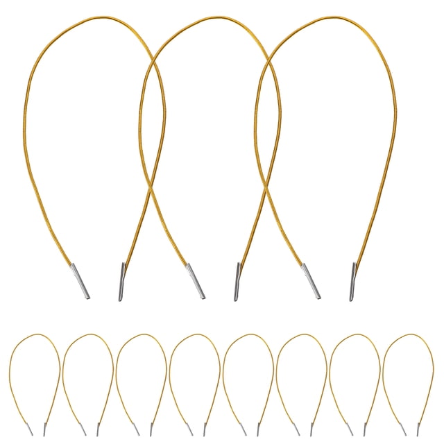 OUNONA 100Set Elastic Bands for Face Mask in Golden Color for Costume Decorations and Themed Party