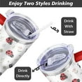thumbnail image 5 of Ladybug Tumbler 40oz With Handle Lid and Straw - Ladybug Gifts for Sloth Lovers Women, Men - Ladybug Coffee Mug Tumbler Metal Insulated Tumblers -Reusable Ladybug Gift Tumblers, 5 of 6