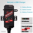 thumbnail image 2 of Monitor de batería dual USB 3.1 A MOTOPOWER MP0608A para motocicleta, 2 of 6