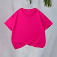 thumbnail image 3 of Boys Plain Basic Tees 3‐16 Years Cotton Solid Short Sleeve Crewneck T Shirts Teen Girls Boys Summer Clothes Kids Toddler Tees, 3 of 4