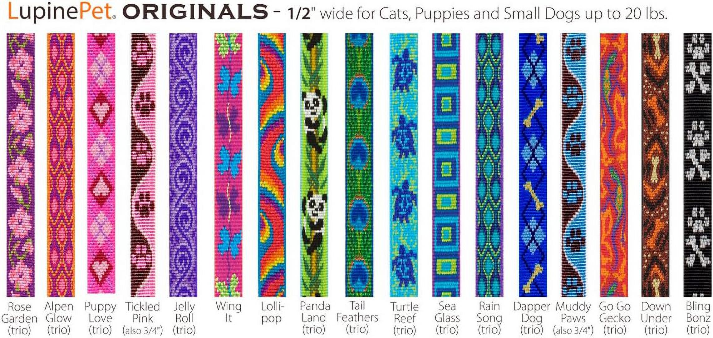 LupinePet Originals 1/2" Turtle Reef 12-20" Adjustable Roman Dog Harness for Small Dogs
