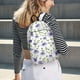 thumbnail image 5 of Disketp Purple Chicory print Canvas Backpack Lightweight Travel Daypack Student Rucksack Laptop Backpack-Small, 5 of 5