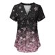 thumbnail image 3 of Tops de manga corta de uniforme de enfermería con estampado cruzado y cuello en V a la moda para mujer Fridja  hjk3856, 3 of 4