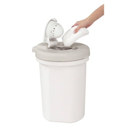 Safety 1st Easy Saver Diaper Pail With Deodorizer, White