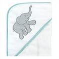 thumbnail image 2 of Luvable Friends Baby Unisex Cotton Hooded Towel and Washcloth, Gray Elephant, One Size, 2 of 3