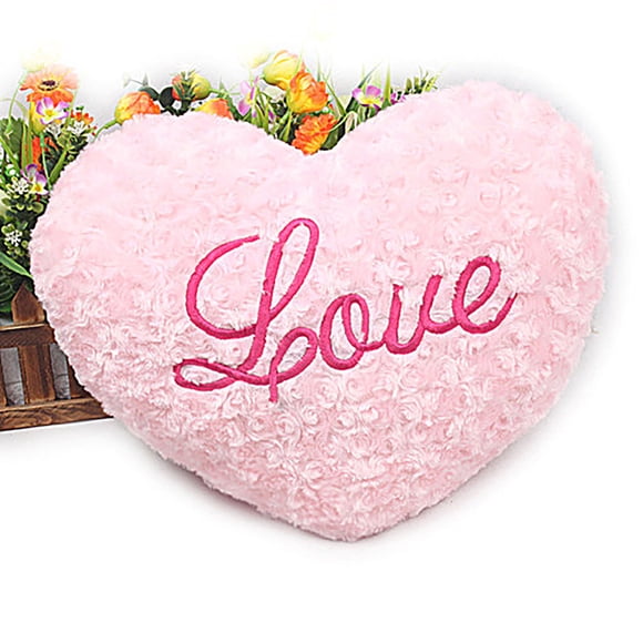 LSLJS Couple Cushion Pillow Heart-shaped Pillow Love Pillow 40X40cm Throw Pillows