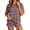 Brown, variant on Womens Long Sleeve Blouses Suit Set Loungewear Set for Women Striped Short Sleeve Tee Shorts Set Loose Fitting Casual Daily Home Streetwear Outfits Black L