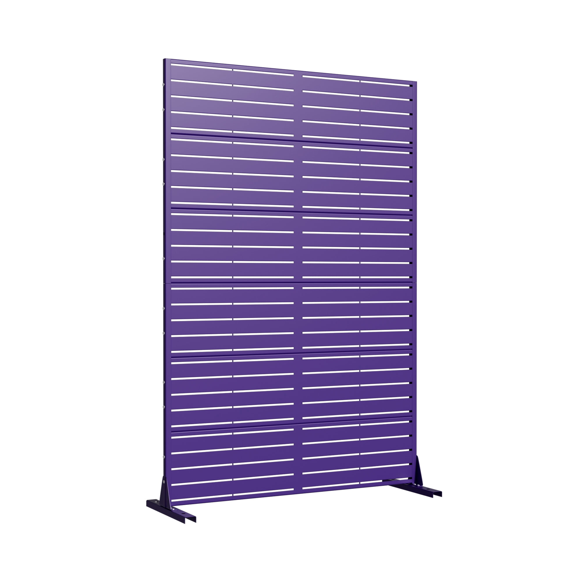 MAYEERTY 72*47in Outdoor Privacy Screen, 6 Panels Metal Privacy Fences for Patio, Purple