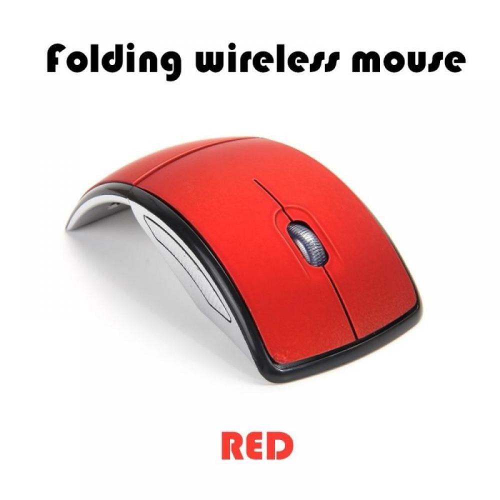 2 4ghz Wireless Foldable Folding Arc Optical Mouse For Laptop Notebook