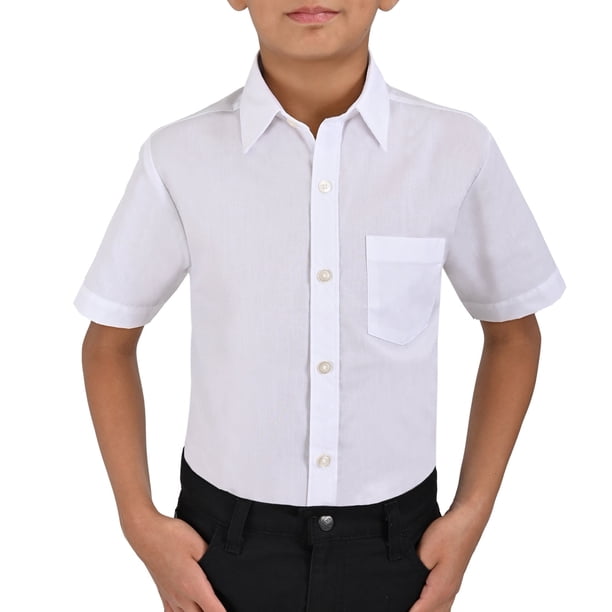 Camisa Juvenil Yale Boys Regular Fit Manga corta 3402 Blanco