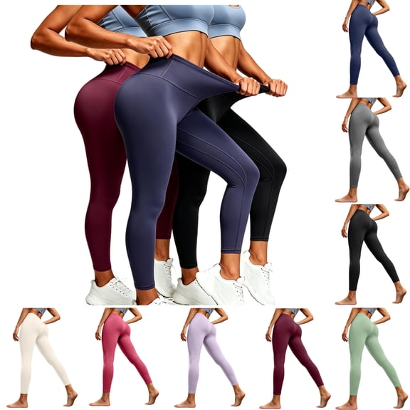 Yeaiivve Women's Activewear Leggings Yoga Leggings Pants Scrunch Butt Lifting Tights Pants Stretchy Buttery Soft Leggings for Workout Athletic Hot Pink,S