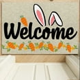 thumbnail image 5 of Happy Easter Carrot Bunny Welcome Doormat - Non-Slip Indoor/Outdoor Entryway Rug, Washable Front Door Mat for Spring, Porch, Kitchen, and Home Easter Decor, 5 of 7