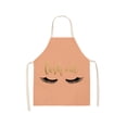 thumbnail image 1 of Tignapoo Cute Eyelash Print Apron - Stylish Cotton-Linen Kitchen Wear, Waterproof & Oil Resistant, 68*55cm, Unisex Design, Perfect for Home or Café Use, Machine Washable, Lightweight & Durable, 1 of 6