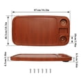 thumbnail image 6 of 34x18 Inch Rectangular Pontoon Boat Table Top, Removable Marine RV Table with Built-in Cup and Phone Holders, Waterproof ABS Plastic, Wood grain color, 6 of 6