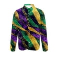 thumbnail image 4 of BLTIBY Mardi Gras Shirts for Men Button Up Lapel Long Sleeve Carnival Printed Blouse Fashion Lightweight Casual Tops Multicolor 8 XL, 4 of 5