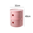 thumbnail image 2 of Small Bedside Table, Round Small Bedside Table With Storage Space, Simple Small Furniture Cabinet For Living Room, Couch,bedroom, 2 of 5