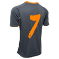 thumbnail image 4 of Rhinox Real Madrid #7 Soccer Jersey, Gray/Orange, 100% Polyester, YM-XL, 4 of 4