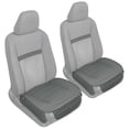 thumbnail image 1 of Fundas de asiento Motor Trend de piel sintética para coche, 2 unidades, color gris, 1 of 8