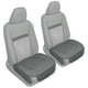 thumbnail image 1 of Fundas de asiento Motor Trend de piel sintética para coche, 2 unidades, color gris, 1 of 8