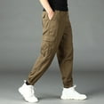 thumbnail image 6 of Taqqpue Men's Cargo Pants Casual Jogger Multi Pockets Outdoor Hiking Work Pants Elastic Waist Drawstring Lightweight Loose Fashion Pants, 6 of 8
