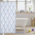 thumbnail image 3 of Manfei Coquette Bowknot Shower Curtain 72Wx84L,Blue Dreamy Bow Tie Bathroom Shower Curtain, 3 of 5