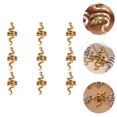 thumbnail image 3 of 9 Pcs Anneaux de Dreadlocks en Forme de Serpent Perles de Barbe Accessoire pour Cheveux, 3 of 7